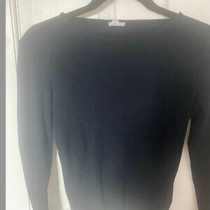 Black top- soft material- ribbed.